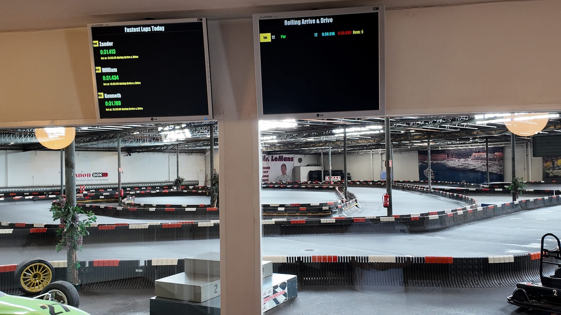 LiveTiming-skærme ved banen